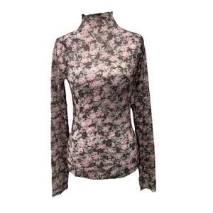 NWT Newine Women’s Medium Sheer Brown Floral Dainty Romantic Fairy Cottagecore